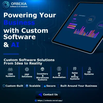 تصميم بوستر سوشيال ميديا لشركة البرمجة Orbexia