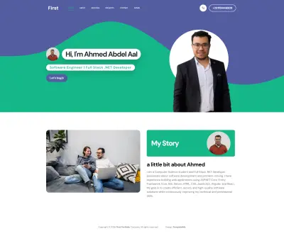 تصميم وتطوير موقع Portfolio شخصي احترافي