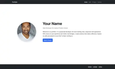 موقع Personal Portfolio يقدّم عرضًا احترافيًا لمطور أو مصمم