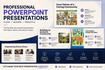 تصميم عروض PowerPoint احترافية وجذابة