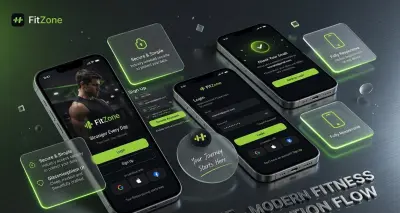 Modern Fitness Mobile App UI Design