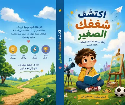 تصميم غلاف كتاب أطفال احترافي وجذاب للطباعة والنشر