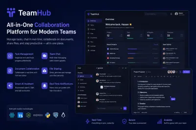 TeamHub - منصة SaaS لإدارة الفرق والتعاون