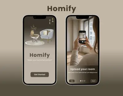 Homify AI Interior Design Mobile App UI/UX Design