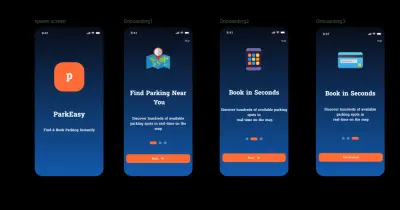 تصميم واجهات تطبيق Park Easy لإدارة وحجز مواقف السيارات (UI/UX)