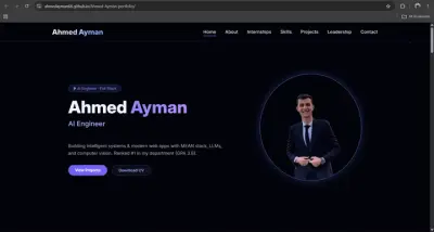 Personal Portfolio Website - AI Engineer & Full Stack Developer