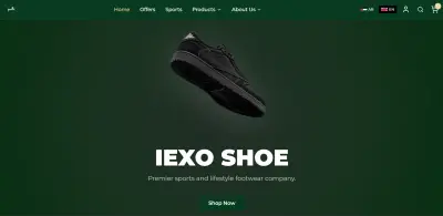 E-commerce website for a shoe store.