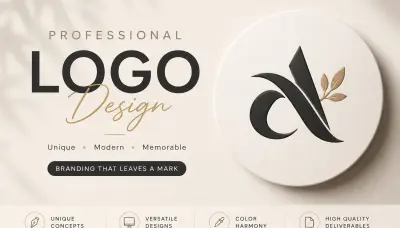 تصميم شعار احترافي لعلامة تجارية بأسلوب عصري وبسيط