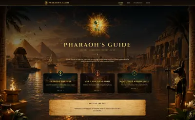 Pharaoh's Guide — تطبيق ويب تفاعلي عن مصر القديمة