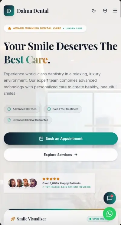 Premium Dental Clinic Website Template - React/Next.js (Ready to Deploy)
