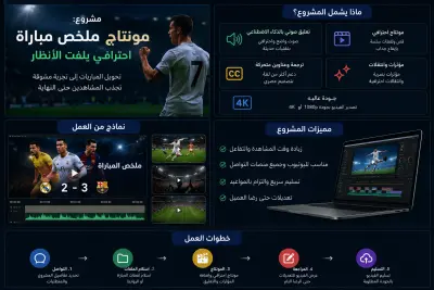 مونتاج ملخص مباراة كرة قدم