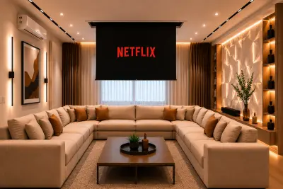 Modern Luxury Living Room & Home Cinema