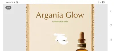 Présentation sous le nom création d’un des produits cosmétiques a la base de huile d’argan qui s'appelle  argania glow