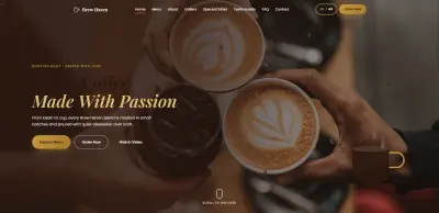برمجة وتطوير صفحة هبوط (Landing Page) تفاعلية للمطاعم والمقاهي | ثنائية اللغة