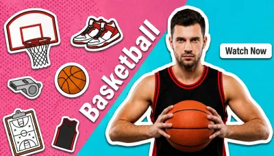 تصميم بوستر إعلاني احترافي بروح رياضية (كرة السلة - Basketball).