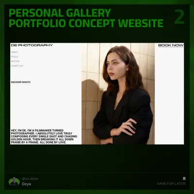 Fashion Photography Gallery  - Webflow + GSAP
