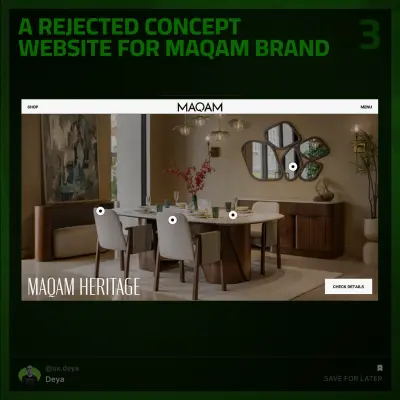 MAQAM Furniture : E-Commerce Concept