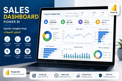 لوحة معلومات تفاعلية لتحليل المبيعات باستخدام Power BI