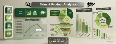 تحليل بيانات المبيعات والمنتجات باستخدام Excel وSQL