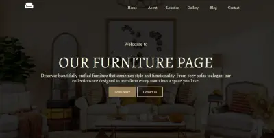 صفحه هبوط لمشروع  Furniture