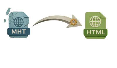 تطوير أداة سطح مكتب (Desktop App) لأتمتة تحويل ملفات MHT إلى HTML