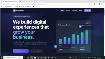 موقع شركة خدمات رقمية احترافي – NovaCraft