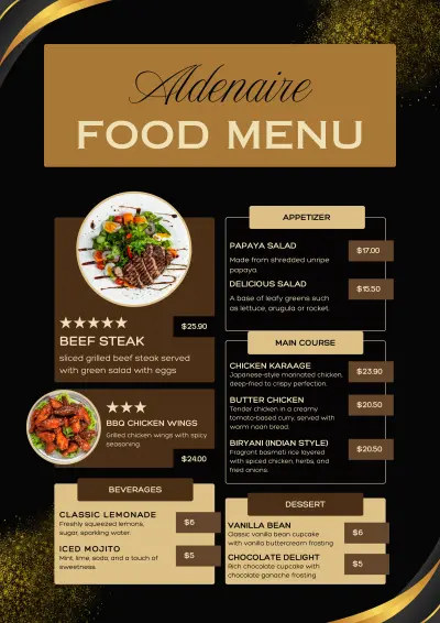 تصميم منيو مطعم احترافي (Restaurant Menu Design) ولوجهات  وبوسترات طعام