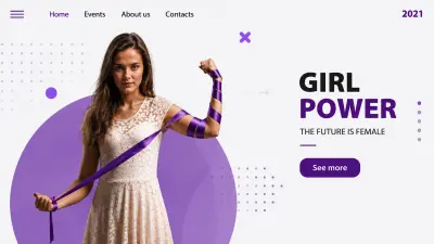 تصميم واجهة هبوط لحملة Girl Power
