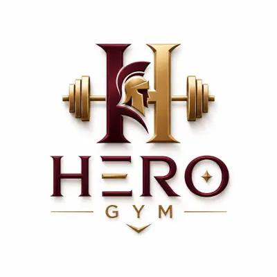 تصميم لوجو وهوية بصرية احترافية لجيم HERO GYM