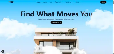 تصميم صفحة هبوط لشركة عقارات