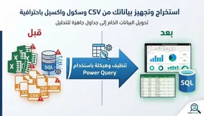 تنظيف وتجهيز وتحليل البيانات من CSV و Excel و SQL باحترافية