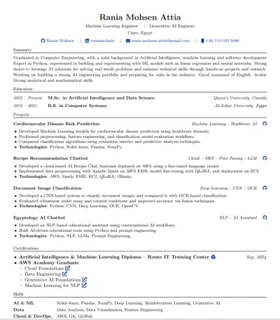 تصميم وكتابة سيرة ذاتية احترافية (ATS-Friendly CV)