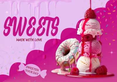 Sweet Dessert Social Media Advertisement