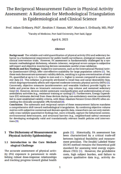 The Reciprocal Measurement Failure in Physical Activity Assessment: A Rationale for Methodological Triangulation in Epidemiological and Clinical Science