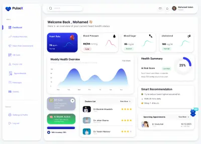 PulseX | منصة ذكية لإدارة ومتابعة الرعاية الصحية