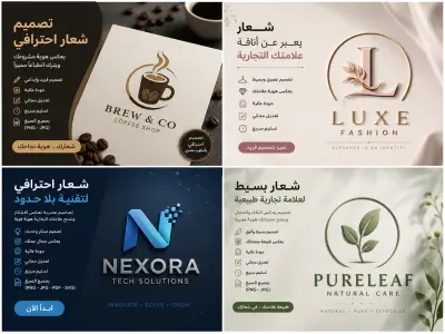 سأصمم شعارًا احترافيًا وبسيطًا يعكس هوية مشروعك أو علامتك التجارية