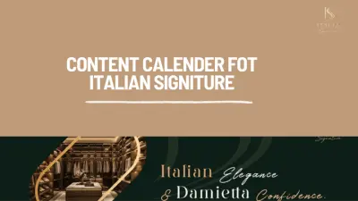 خطة تقويم المحتوى ل براند ITALIAN SIGNITURE