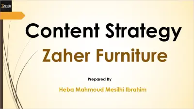 استراتيجية محتوى اثاث زاهر