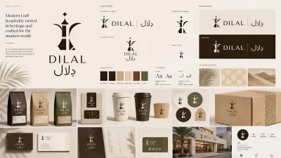 تصميم هوية بصرية متكاملة لعلامة القهوة السعودية DILAL | دِلال