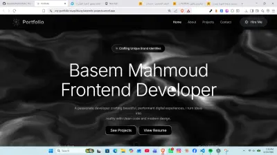 تصميم وتطوير موقع Portfolio
