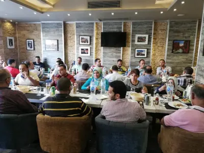 Ezz Steel Managers in Castello restaurant