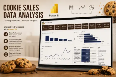 تحليل بيانات مبيعات متجر Cookies وتصميم Dashboard تفاعلية