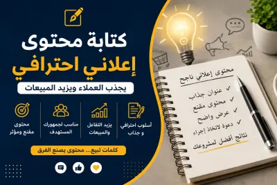 كتابة محتوى إعلاني احترافي يجذب العملاء ويزيد المبيعات