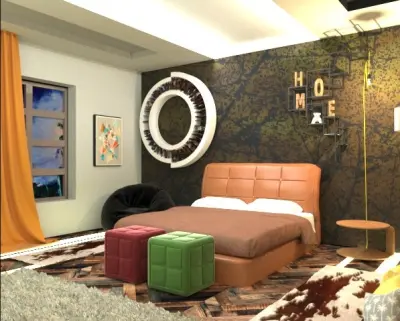 تصميم 3d لغرفه