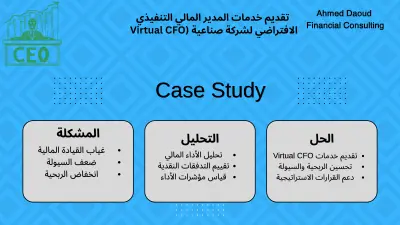 مشروع المدير المالي التنفيذي الافتراضي (Virtual CFO) Virtual CFO Services for a Manufacturing Company – case study 02