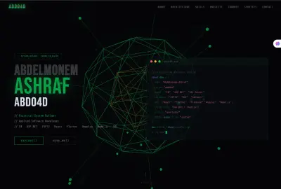بورتفوليو شخصي تفاعلي ثلاثي الأبعاد باستخدام React.js وThree.js