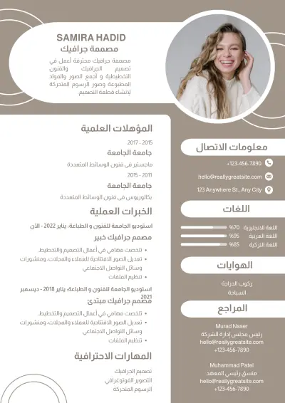 تصميم سيرة ذاتية مميزة الشكل والنمط لافتا لل انتباه
