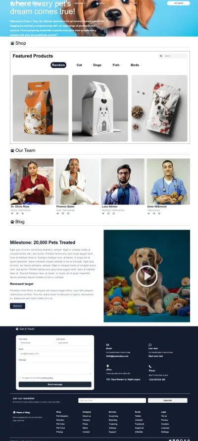 تطبيق ويب Paws n' Play