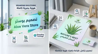 تصميم بوستر إعلاني عصري لمتجر نباتات طبيعية