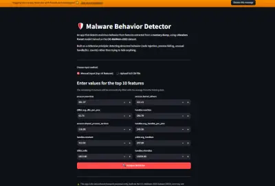 Malware Behavior Detector باستخدام Machine Learning